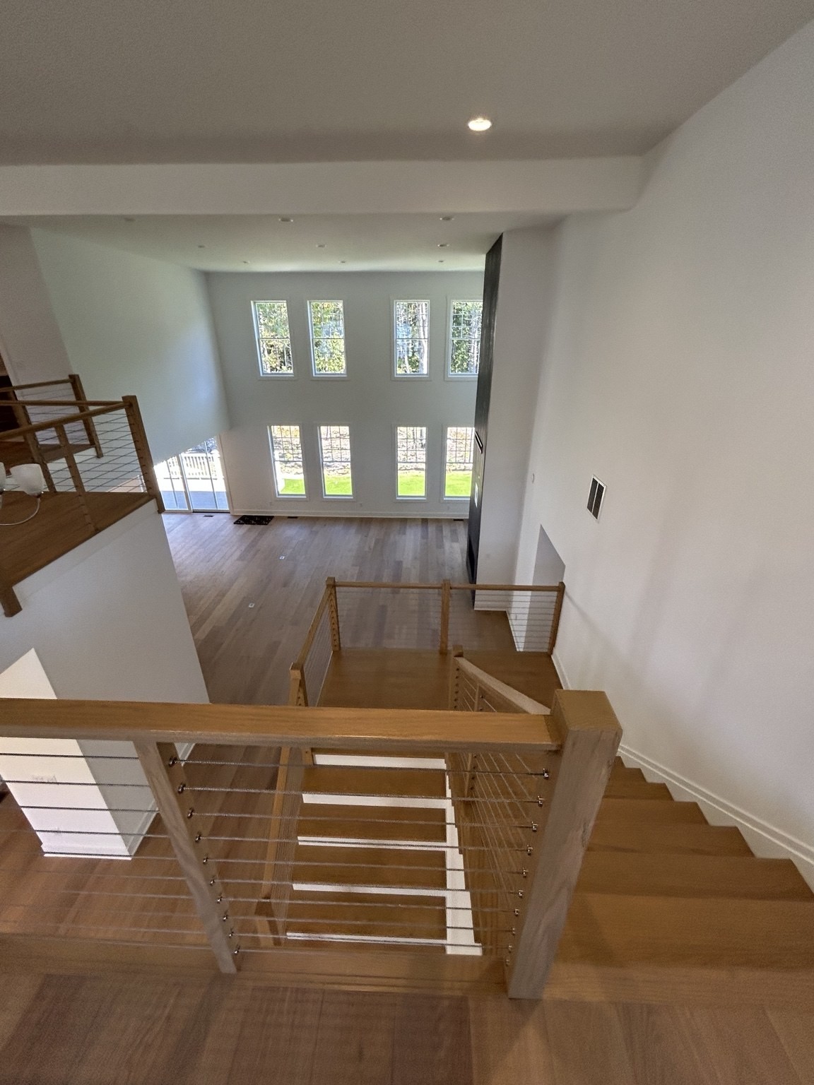 Engineered hardwood · Glue-down · Staircase & upper landing